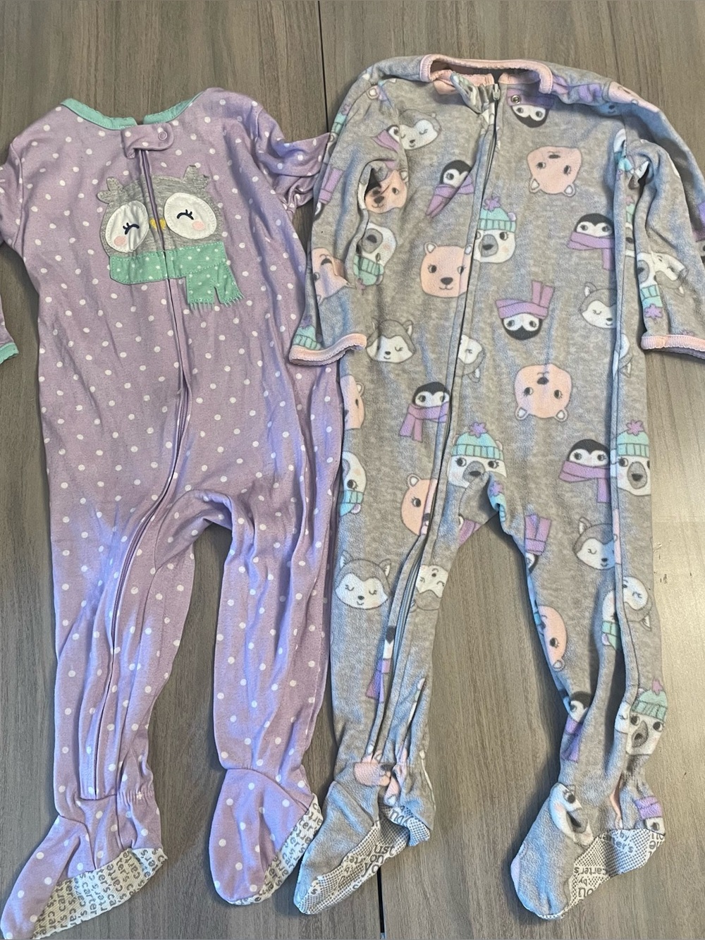 Carter’s 18M Baby Girl Footed Sleepers – 2 Piece Set